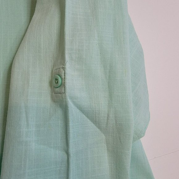 Coof Andy Tunic Shirt, Men 3XL, Mint Green,Cotton, Long Sleeve, Lightweight, EUC - Picture 9 of 13